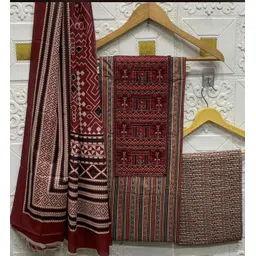 krishna boutique Unstitched Pure Cotton Salwar Suit Material Printed-picture-10