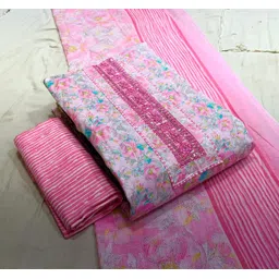 krishna boutique Unstitched Pure Cotton Salwar Suit Material Printed-picture-26