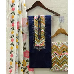 krishna boutique Unstitched Pure Cotton Salwar Suit Material Printed-picture-11