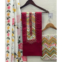 krishna boutique Unstitched Pure Cotton Salwar Suit Material Printed-picture-35