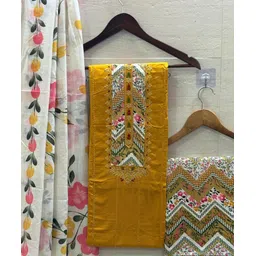 krishna boutique Unstitched Pure Cotton Salwar Suit Material Printed-picture-29