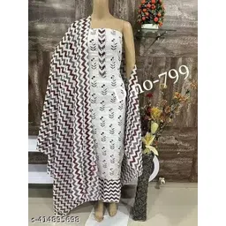 krishna boutique Unstitched Pure Cotton Salwar Suit Material Printed-picture-13