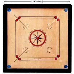 krishna carrom board 20 inch High gloss finish with free coins striker and powder 20 cm Carrom Board-picture-15