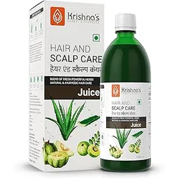 KRISHNA'S HERBAL & AYURVEDA Hair & Scalp Care Juice 1000 Ml,Hair Care Juice For Hair Growth & Hair Fall Control,Blend Of 7+ Ayurvedic Herbs,No Artificial Colors,Flavours & Sugars,Use 60 Days-picture-16