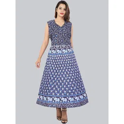 KRISMARTELITE Floral Print A-Line Maxi Dress-picture-17