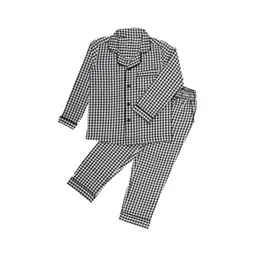 KRISS-CROX Unisex Kids Checked Night suit-picture-49
