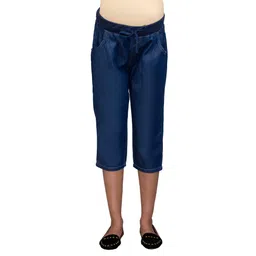 Kriti Under Belly Chambray Capri - Dark Blue-picture-15