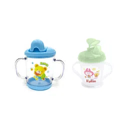 Kritiu Baby Sippy Spout Cup With Handles Pack Of 2 Combo - 200 ml-picture-26