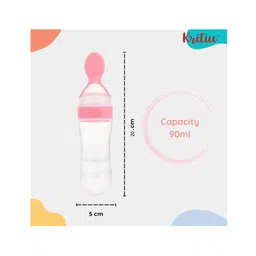 Kritiu Baby Squeezy Silicone Food Feeder Pink - 90 ml image 3
