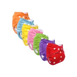 Kritiu Infants Pack Of 7 Reusable Waterproof Cotton Cloth Diaper-picture-22