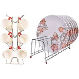 krivi Cup Kitchen Rack PLATE STAND & CUP STAND CUP KITCHEN RACK (STAINLESS STEEL) Steel-picture-13