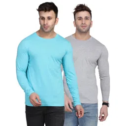 kroptee KropteeMen Pack of 2 Cotton Full Sleeve T-shirt-picture-30