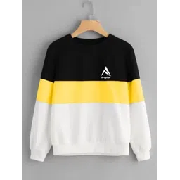 kroptee Men Colorblock Round Neck Pure Cotton White, Black, Yellow T-Shirt-picture-19