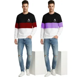 Kroptee Men Colourblocked Sweatshirt-picture-28