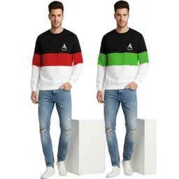 Kroptee Men Colourblocked Sweatshirt-picture-40