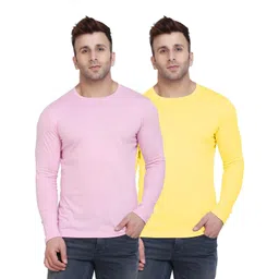 Kroptee Men Pack of 2 Cotton Full Sleeve T-shirt-picture-29