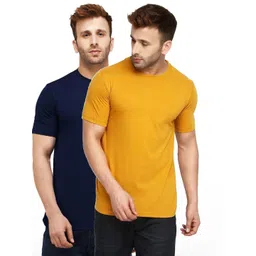 Kroptee Men Pack of 2 Cotton Half Sleeve T-shirt-picture-36
