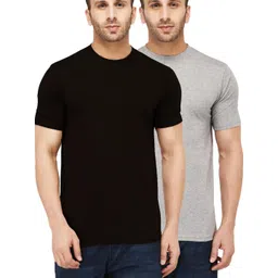 Kroptee Men's 2 T-Shirts Grey and Black-picture-34