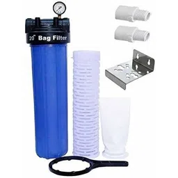 krplus Whole House Water Filter, 20 inch Bag Filter Assembly with 1 Inch Inlet-Outlet, Solid Filter Cartridge-picture-24