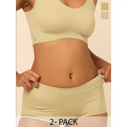 Krvvy Pack of 2 High-Rise Moisture Wicking Boy Shorts Briefs-picture-28