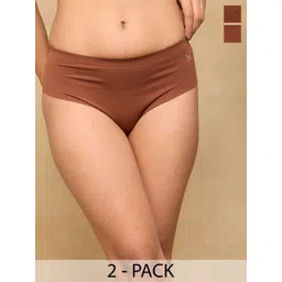 Krvvy Pack Of 2 Seamless Ultra-Soft Mid-Rise Thongs Briefs-picture-12