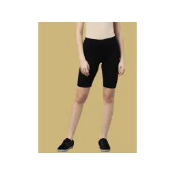 Kryptic Black Cotton Stretch Slim Fit Shorts-picture-14