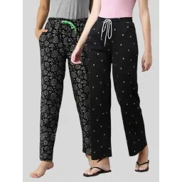 Kryptic Black Printed Pyjamas (Pack Of 2)-picture-40