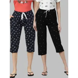 Kryptic Blue & Black Printed Capris - Pack of 2-picture-32