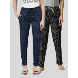 Kryptic Blue & Black Printed Pyjamas (Pack Of 2)-picture-37