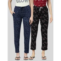 Kryptic Blue & Black Printed Pyjamas (Pack Of 2)-picture-38