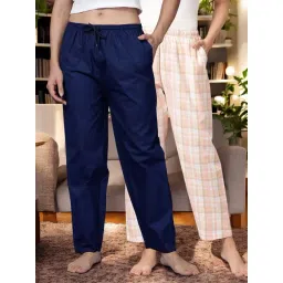 Kryptic Blue & Pink Cotton Relaxed Fit Printed Lounge Pants - Pack of 2-picture-16