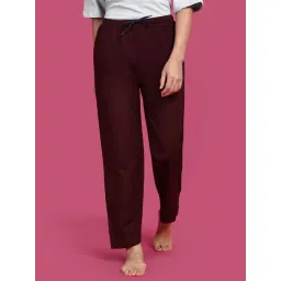 Kryptic Brown Cotton Relaxed Fit Printed Lounge Pants-picture-10