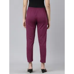 Kryptic Burgundy Cotton Mid Rise Pants - Pack of 2 image 2