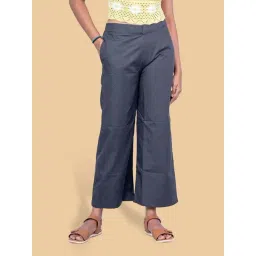 Kryptic Dark Grey Cotton Relaxed Fit Lounge Pants-picture-19