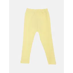 Kryptic Girls Yellow Solid Ankle Length Cotton Leggings-picture-22