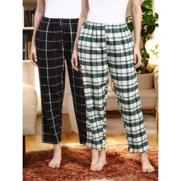 Kryptic Green & Black Cotton Relaxed Fit Printed Lounge Pants - Pack of 2-picture-46