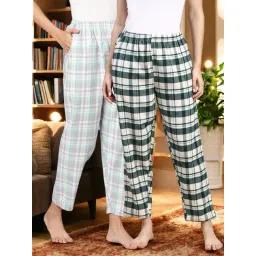 Kryptic Green & Grey Cotton Relaxed Fit Printed Lounge Pants - Pack of 2-picture-18