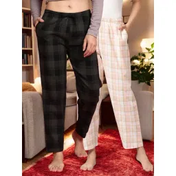 Kryptic Green & Pink Cotton Relaxed Fit Printed Lounge Pants - Pack of 2-picture-37
