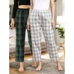 Kryptic Grey & Green Cotton Relaxed Fit Printed Lounge Pants - Pack of 2-picture-16