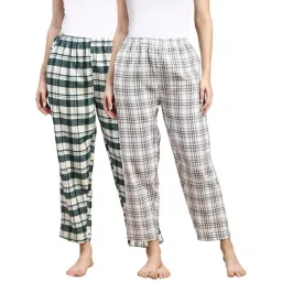 Kryptic Grey & Green Cotton Relaxed Fit Printed Lounge Pants - Pack of 2-picture-24