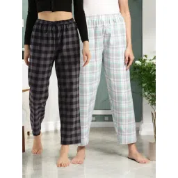 Kryptic Grey & Grey Cotton Relaxed Fit Printed Lounge Pants - Pack of 2-picture-36