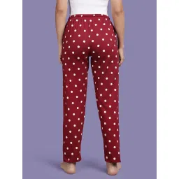 Kryptic Maroon & Blue Cotton Relaxed Fit Printed Lounge Pants - Pack of 2 image 2