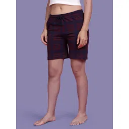 Kryptic Maroon Cotton Relaxed Fit Printed Shorts-picture-40