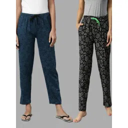 Kryptic Navy & Blue Printed Pyjamas - Pack of 2-picture-47