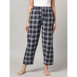 Kryptic Navy & White Cotton Checks Pyjamas-picture-18