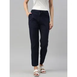 Kryptic Navy Slim Fit Mid Rise Regular Pants-picture-25