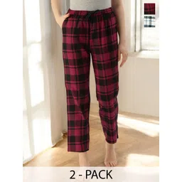 Kryptic Pack Of 2 100% Cotton Mid-Rise Lounge Pants-picture-25