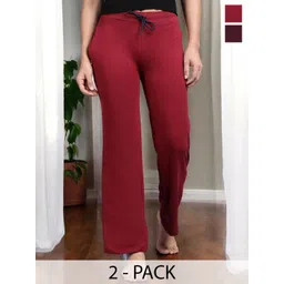 Kryptic Pack Of 2 Pure Cotton Mid-Rise LoungePants-picture-23