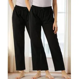 kryptic Pack of 2 Women Slim Fit Pyjamas with Elasticated Waist-picture-19