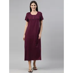 Kryptic Printed Pure Cotton Midi Nightdress-picture-26